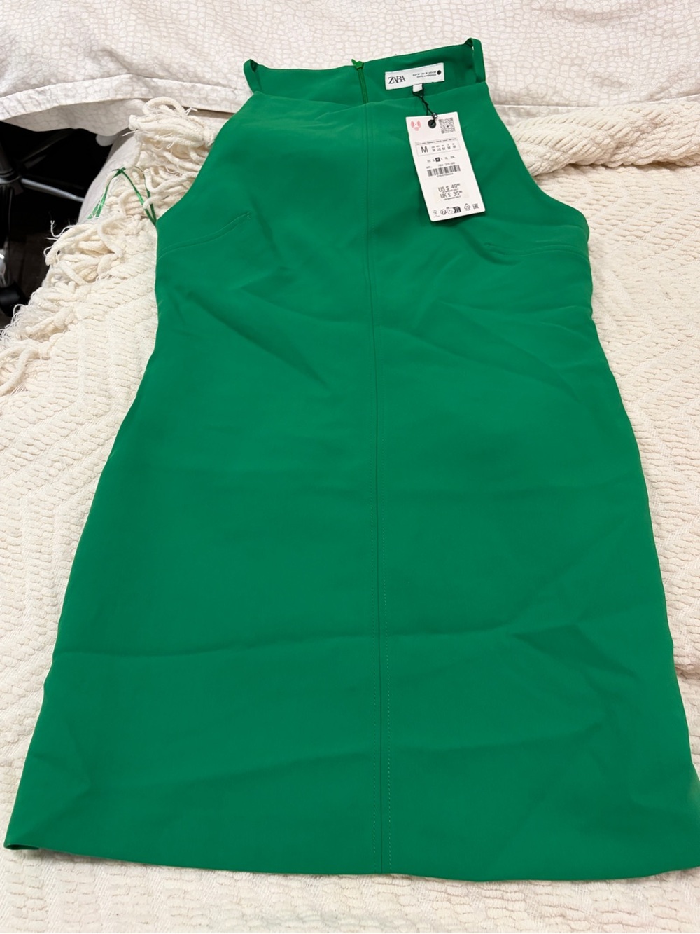 Zara Emerald Green Sleeveless Mini Dress